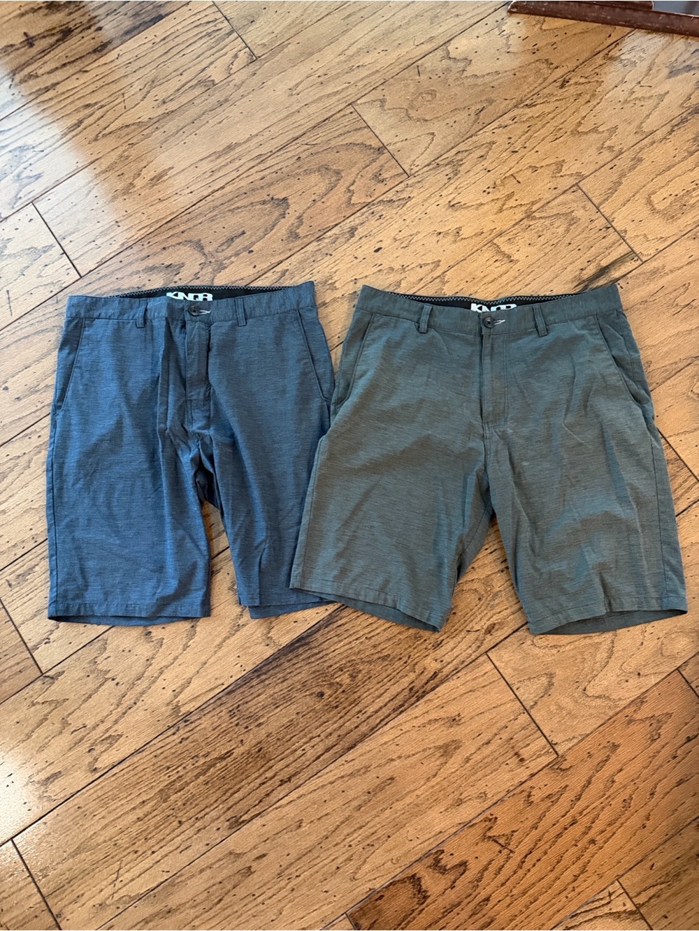 KNQR Men's Golf Shorts - Blue & Olive